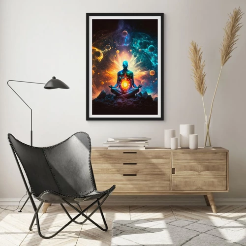 Plakat i sort ramme - Kosmisk ro - 50x70 cm