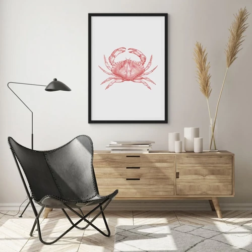 Plakat i sort ramme - Krabbe over krabber - 50x70 cm