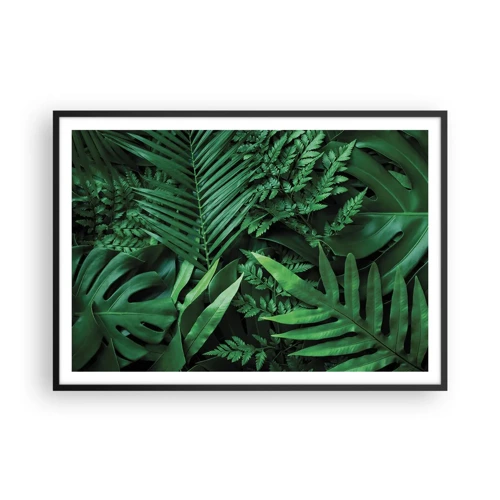 Plakat i sort ramme - Kranset i grønt - 100x70 cm