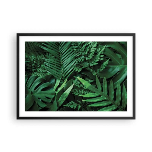 Plakat i sort ramme - Kranset i grønt - 70x50 cm