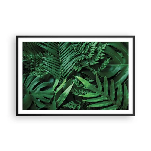 Plakat i sort ramme - Kranset i grønt - 91x61 cm