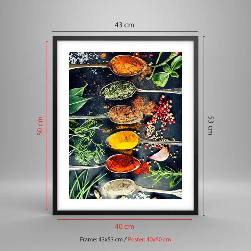 Plakat i sort ramme - Kulinarisk magi - 40x50 cm