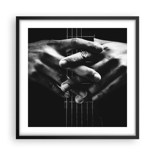 Plakat i sort ramme - Kunstnerens bøn - 50x50 cm