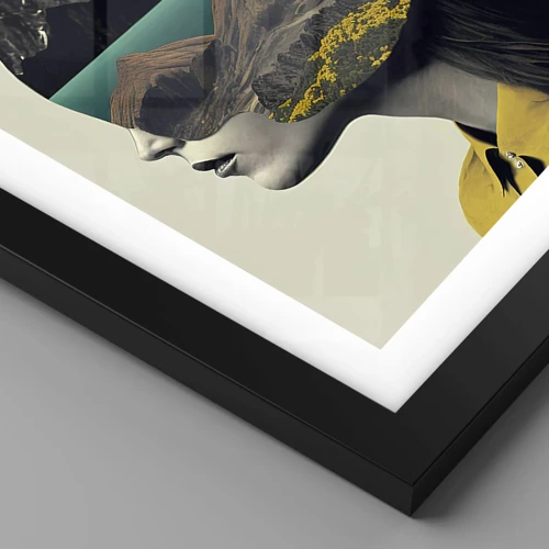 Plakat i sort ramme - Kvinden - altid et mysterium - 100x70 cm