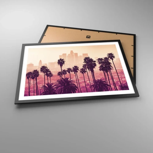 Plakat i sort ramme - Landskab i Californien - 70x50 cm