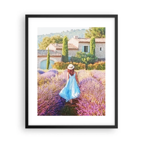 Plakat i sort ramme - Lavendel pige - 40x50 cm