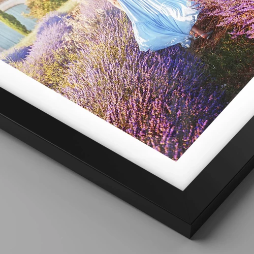 Plakat i sort ramme - Lavendel pige - 50x40 cm