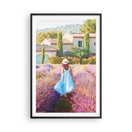 Plakat i sort ramme - Lavendel pige - 61x91 cm