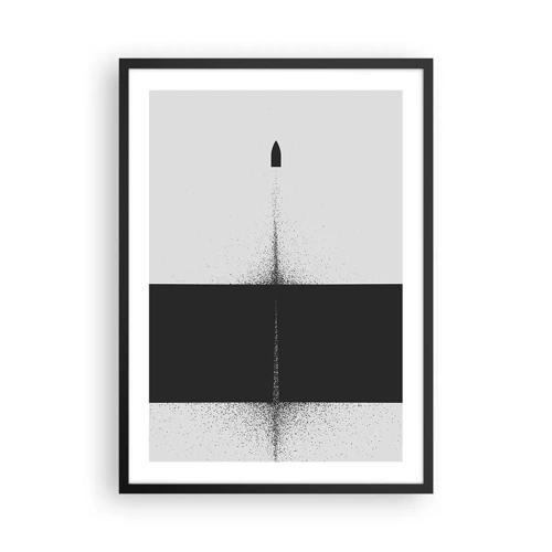 Plakat i sort ramme - Lige til sagen - 50x70 cm