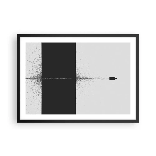 Plakat i sort ramme - Lige til sagen - 70x50 cm