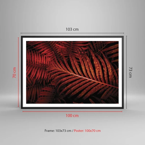 Plakat i sort ramme - Livets varme - 100x70 cm