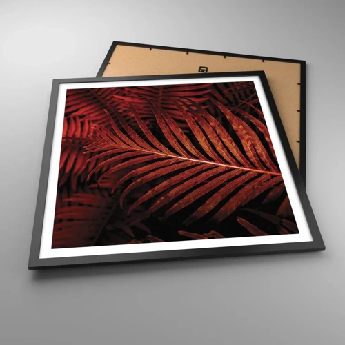 Plakat i sort ramme - Livets varme - 60x60 cm