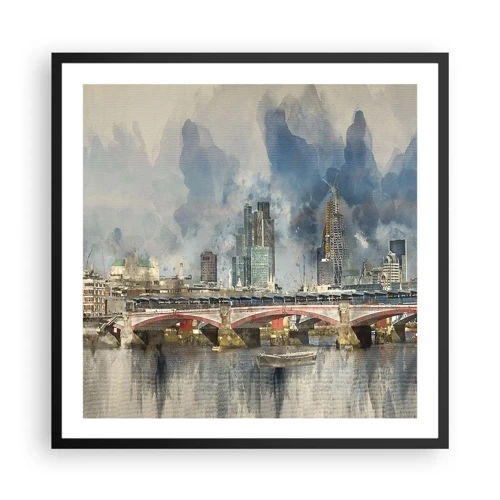 Plakat i sort ramme - London i al sin pragt - 60x60 cm