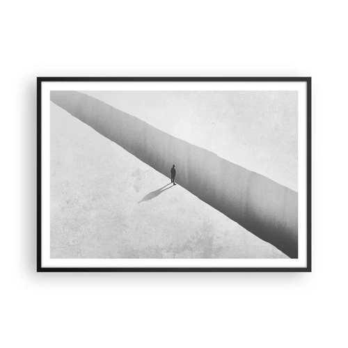 Plakat i sort ramme - Lys destination - 100x70 cm