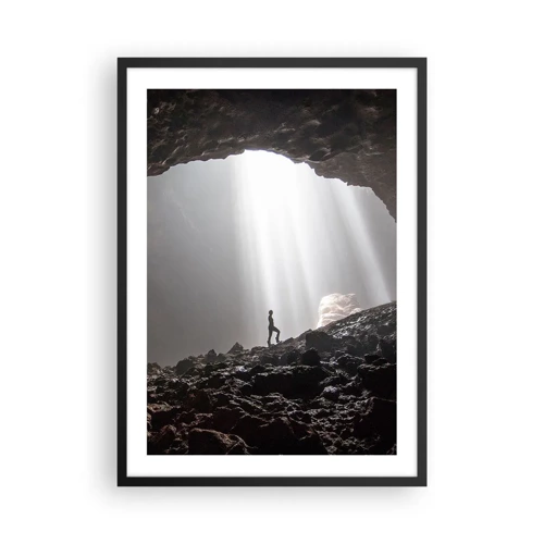 Plakat i sort ramme - Lysende grotte - 50x70 cm