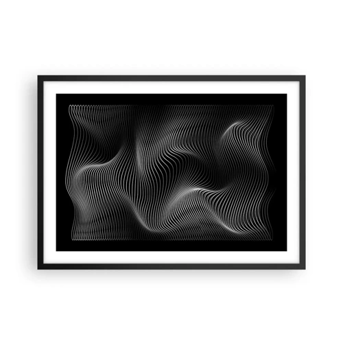 Plakat i sort ramme - Lysets dans i rummet - 70x50 cm