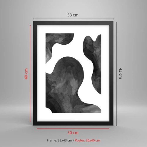 Plakat i sort ramme - Mælkevejen - 30x40 cm