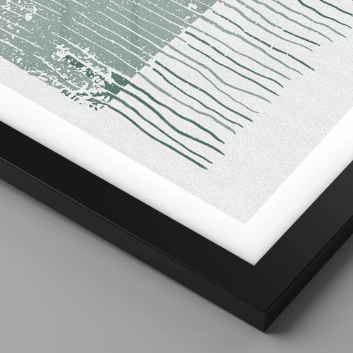 Plakat i sort ramme - Marin abstraktion - 70x100 cm