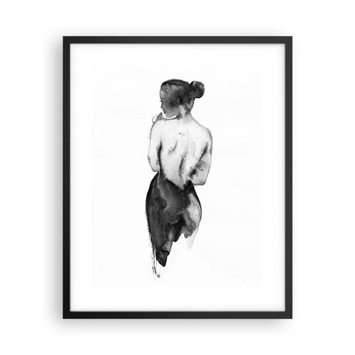 Plakat i sort ramme - Med hende forsvinder verden - 40x50 cm