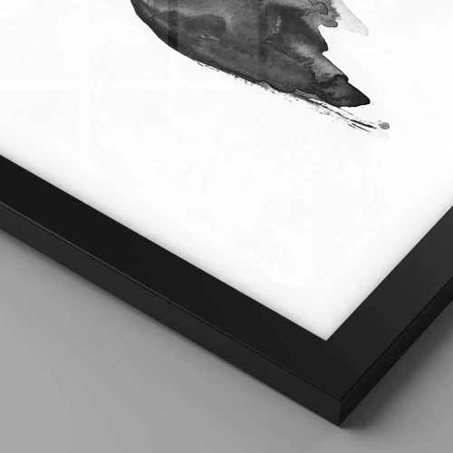 Plakat i sort ramme - Med hende forsvinder verden - 50x40 cm
