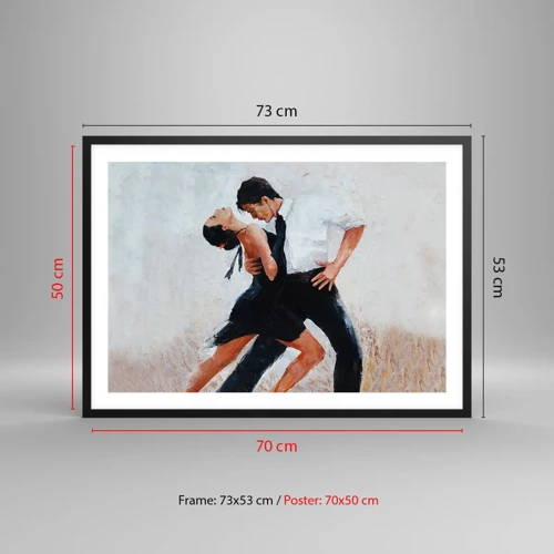 Plakat i sort ramme - Mine drømmes tango - 70x50 cm