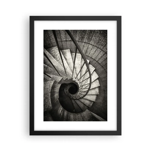 Plakat i sort ramme - Op ad trapperne, ned ad trapperne - 30x40 cm