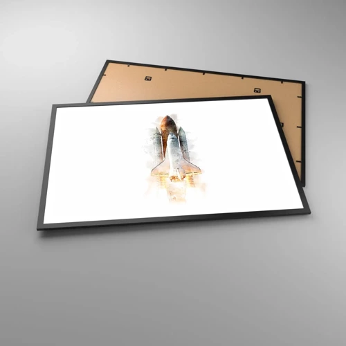 Plakat i sort ramme - Opdagelsesrejsende i starten - 91x61 cm