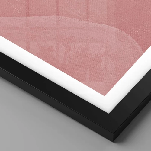 Plakat i sort ramme - Organisk komposition i pink - 40x50 cm