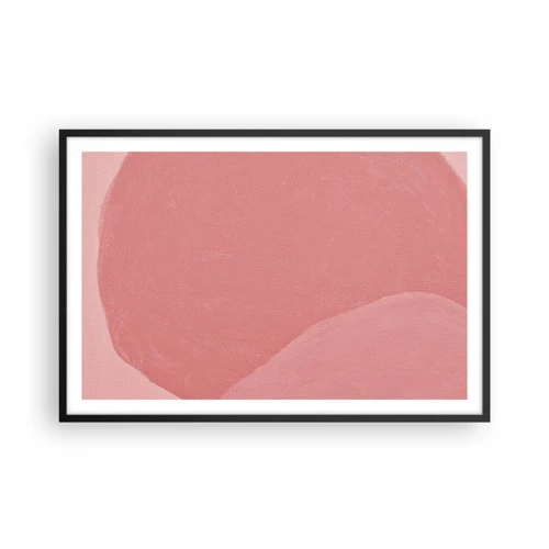 Plakat i sort ramme - Organisk komposition i pink - 91x61 cm
