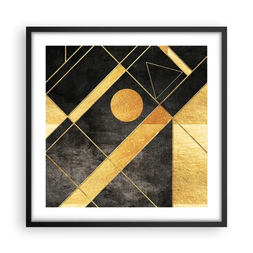 Plakat i sort ramme - Ørkenens sol - 50x50 cm