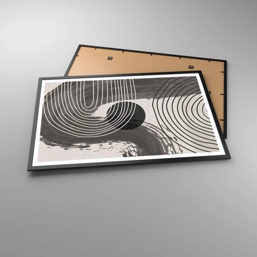 Plakat i sort ramme - Oval vinder - 91x61 cm