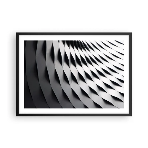Plakat i sort ramme - På bølgernes overflade - 70x50 cm