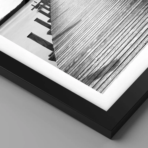 Plakat i sort ramme - På vandhullet - fred - 100x70 cm