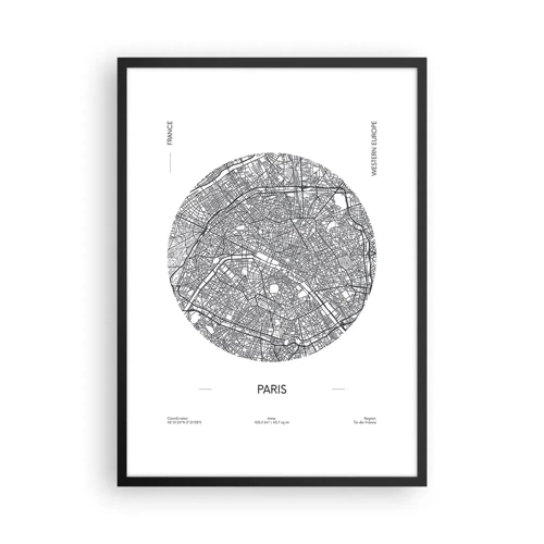 Plakat i sort ramme - Paris' anatomi - 50x70 cm