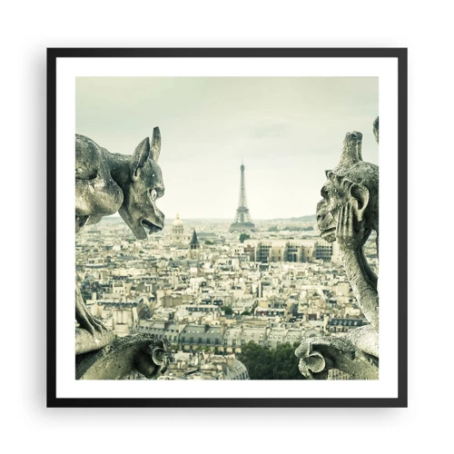 Plakat i sort ramme - Parisisk chat - 60x60 cm