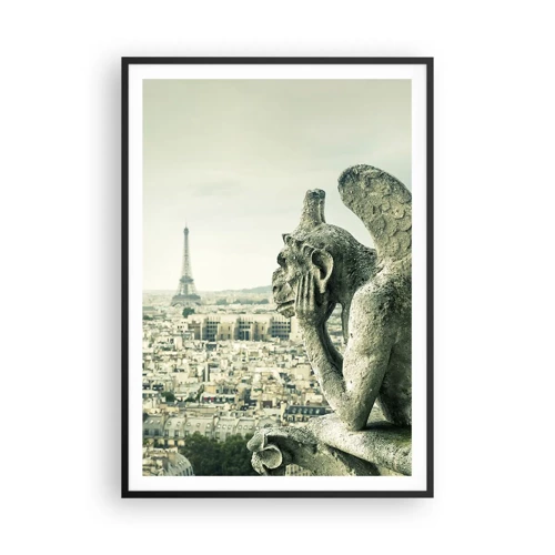 Plakat i sort ramme - Parisisk chat - 70x100 cm