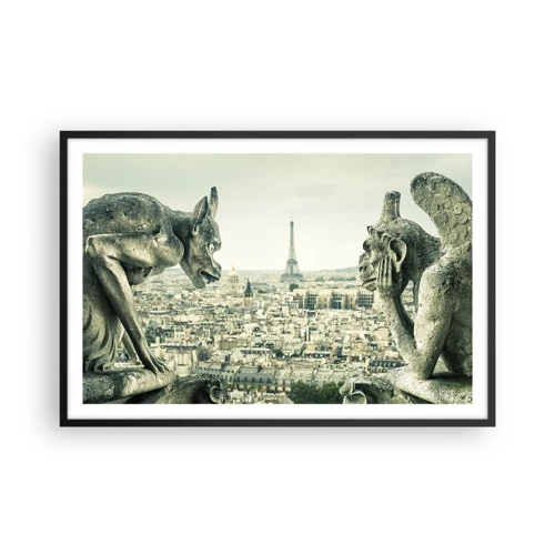 Plakat i sort ramme - Parisisk chat - 91x61 cm