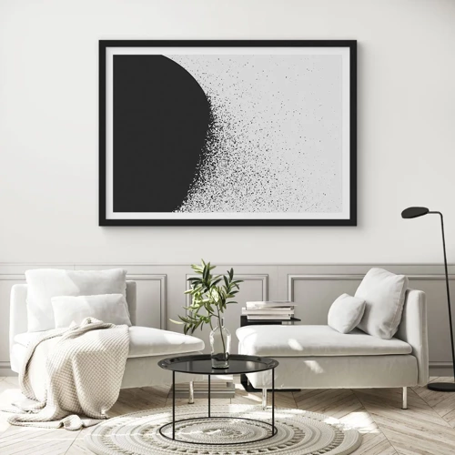 Plakat i sort ramme - Partikelbevægelse - 100x70 cm
