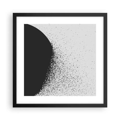 Plakat i sort ramme - Partikelbevægelse - 40x40 cm
