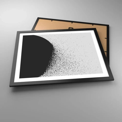 Plakat i sort ramme - Partikelbevægelse - 50x40 cm