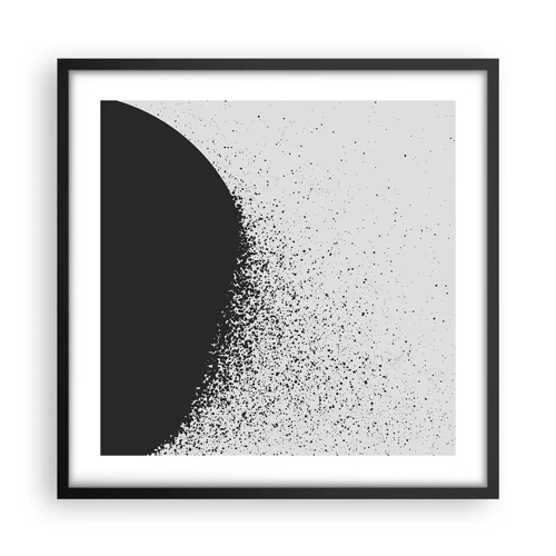 Plakat i sort ramme - Partikelbevægelse - 50x50 cm