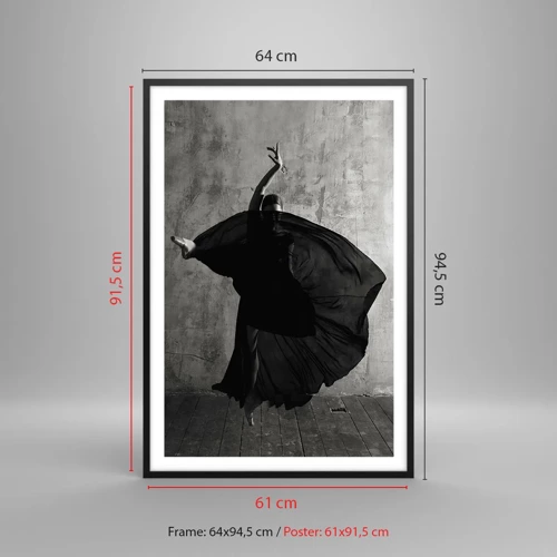 Plakat i sort ramme - Passioneret bælte - 61x91 cm