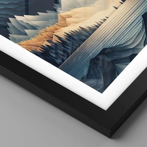 Plakat i sort ramme - Perfekt bjerglandskab - 40x50 cm