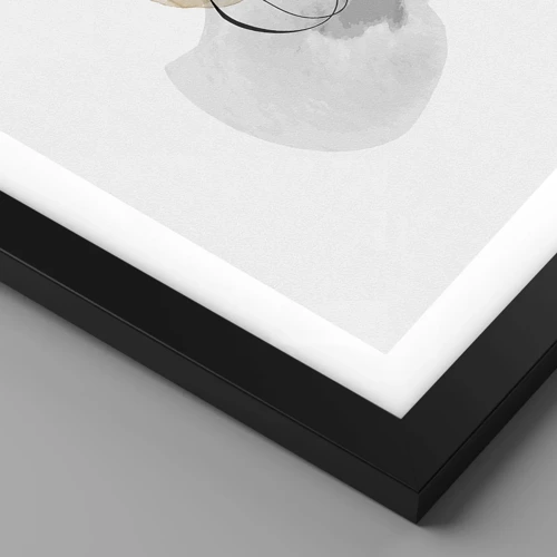 Plakat i sort ramme - Perler i luften - 50x50 cm