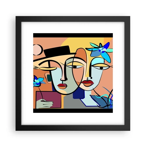 Plakat i sort ramme - Picassos randez vous - 30x30 cm