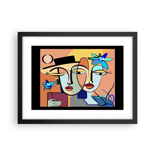 Plakat i sort ramme - Picassos randez vous - 40x30 cm