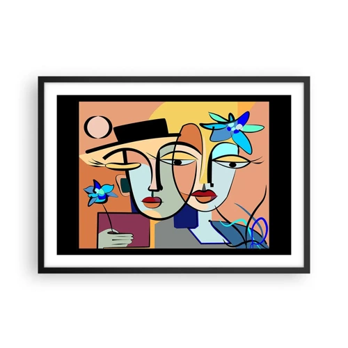 Plakat i sort ramme - Picassos randez vous - 70x50 cm