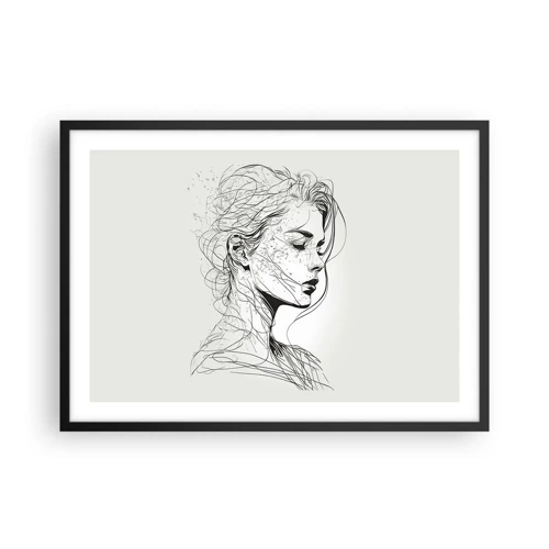 Plakat i sort ramme - Portræt i drømmeri - 70x50 cm