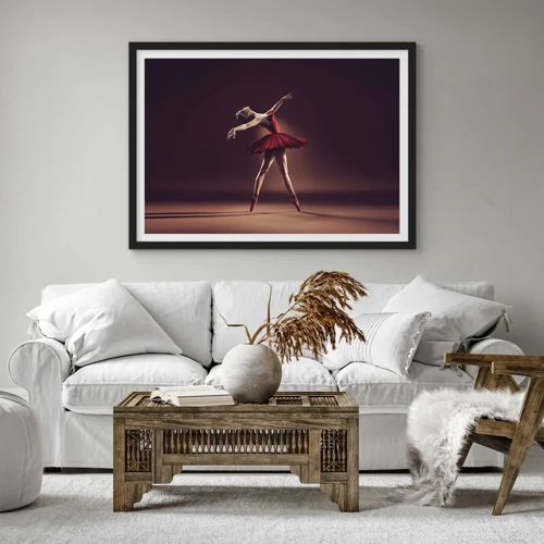Plakat i sort ramme - Prima ballerina - 100x70 cm