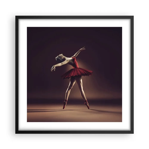 Plakat i sort ramme - Prima ballerina - 50x50 cm